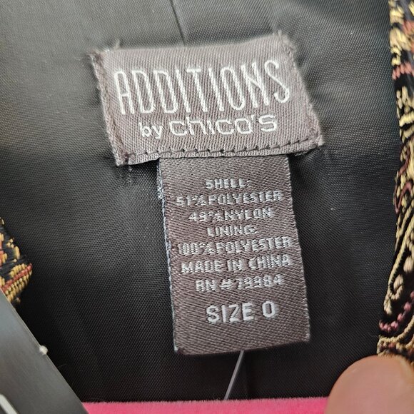 Additions by Chico's Vintage Brocade Jacket Size 0 - Picture 3 of 3